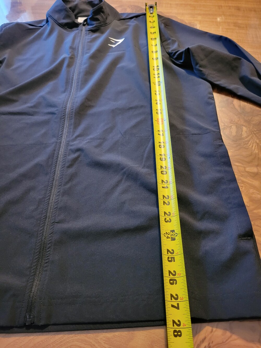 Gymshark Arrival Woven Full Zip Jacket Black Mock Neck Size Small - Picture 7 of 10